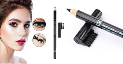 SEUNG Eyebrow Pencil Eye Make Up Waterproof and Long Lasting(BLACK)