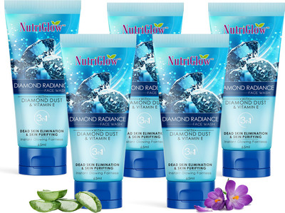 NutriGlow Diamond Radiance  (Pack of 5) Face Wash(325 ml)