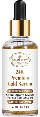 GOLDLAYER 24K Gold Anti Aging Face Serum for Youthful|Glowing&Gold Radiance Skin|Women/Men(30 ml)