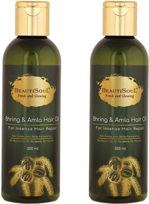 Beautisoul Bhring and Amla Hair Oil for Intense Hair Repair | With Wooden Comb Hair Oil(400 ml)