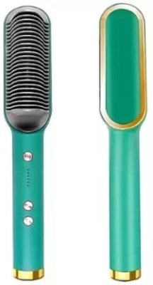 M2 ENTERPRISE New Improved Ceramic Hair Curler Brush Hair Straightener Hair Straightener(GreatGreen)