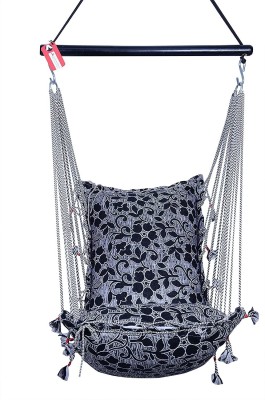 Kkriya Home Decor Hanging Swing chair for adult , jhoola /jhula for home Cotton Large Swing(Grey, Pre-assembled)