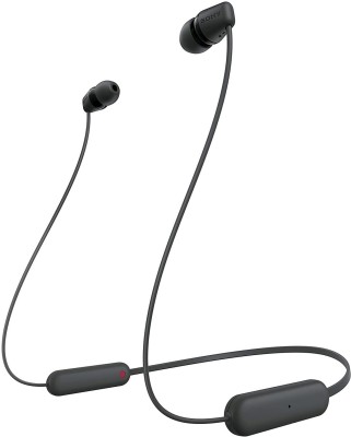 SONY WI-C100 with 25 Hours Battery Life Bluetooth Gaming Headset(Black, In the Ear)