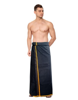 Feather Green Solid Black Lungi