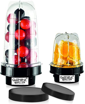 Gemini Heavy Bullet Jar for Mixer Grinder Set of 2 (530ML & 350ML) Mixer Juicer Jar Mixer Juicer Jar(880 ml)
