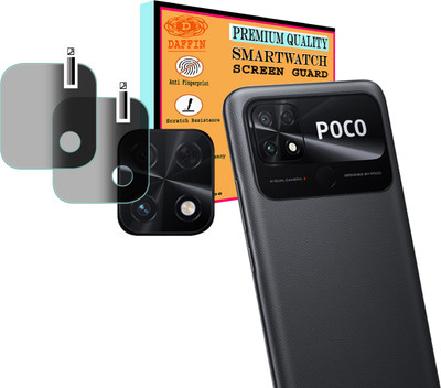 DAFFIN Back Camera Lens Glass Protector for POCO C40(Pack of: 2)