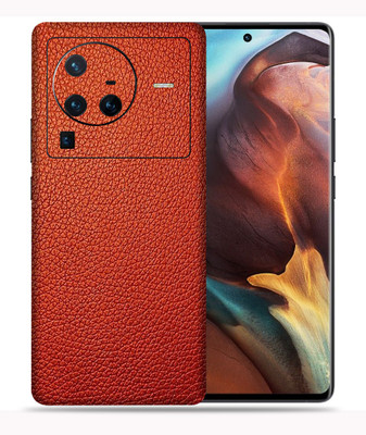 OggyBaba Vivo X80 Pro 5g, Leather Red Mobile Skin(Red)