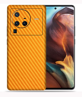 OggyBaba Vivo X80 Pro 5g, Carbon Fiber Golden Mobile Skin(Golden)