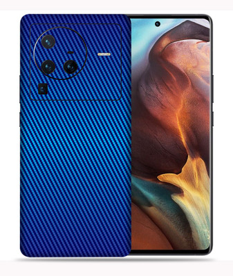 OggyBaba Vivo X80 Pro 5g, Carbon Fiber Blue Mobile Skin(Blue)