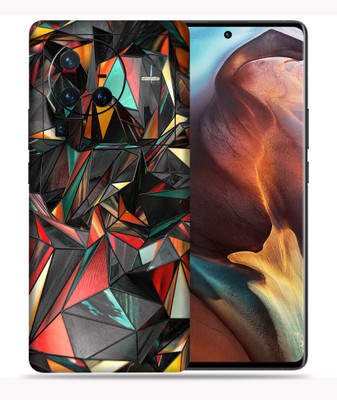 OggyBaba Vivo X80 Pro 5g, Polygon Red Mobile Skin(Multicolor)