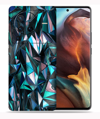 OggyBaba Vivo X80 Pro 5g, Polygon Blue Mobile Skin(Multicolor)
