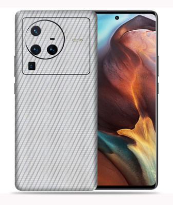 OggyBaba Vivo X80 Pro 5g, Carbon Fiber Silver Mobile Skin(Silver)