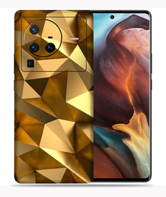 OggyBaba Vivo X80 Pro 5g, Golden Polygon Mobile Skin(Multicolor)