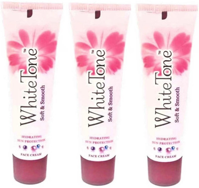 White Tone Face Cream Soft & Smooth Sun Protection, 50g x 3(150 g)