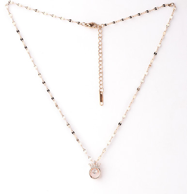 SHIVINE Dancing Diamond Chain Pendant Cubic Zirconia Gold-plated Plated Stainless Steel Chain Set