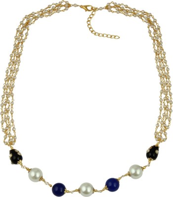 Pearlz Ocean Agate, Pearl, Jade Gold-plated Plated Alloy Necklace