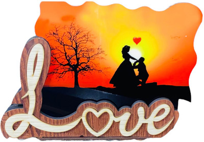 Picture Affairs Production Love 3D Wooden Photo Frame Gift Item Customised Gift Personalise Gift 8 inch Table photo frame(Multicolor)