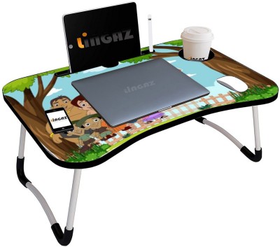 LINGAZ Best for Kids, Doremon Cartoon Pattern Top Multipurpose Wooden Laptop Desk Bed Wood Portable Laptop Table(Finish Color - Multicolor, Pre Assembled)