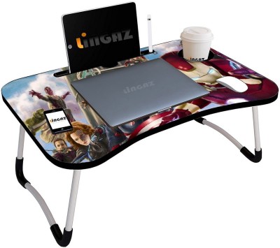 LINGAZ Foldable Bed Study Table Portable Multifunction Laptop-Table Lapdesk Wood Portable Laptop Table(Finish Color - Multicolor, Pre Assembled)