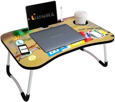LINGAZ Wood Portable Laptop Table(Finish Color - Multicolor, Pre Assembled)