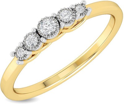 KISNA Real Diamond Jewellery 14kt Diamond Yellow Gold ring