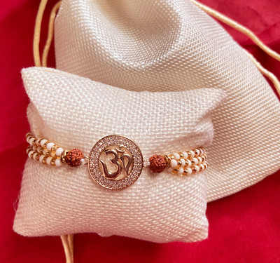 JASVIN TRADERS Designer RA3OM Assorted Rakhi  Set(1)