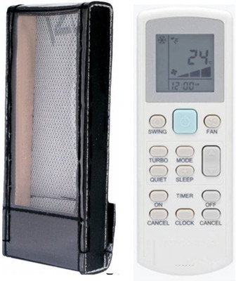 LUNAGARIYA Protective Cover for DAIKIN AC Remote Control-2, PU Leather Cover Holder Ac Remote Controller(Black)