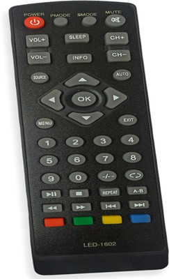 Ehop Compatible Remote Control for IT1902 LED LCD TV Intex Remote Controller(Black)
