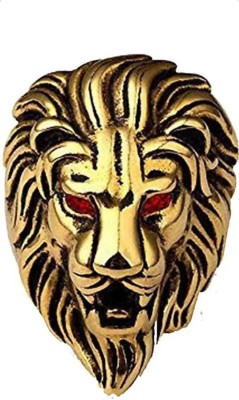 Samn Lion Face Ring For Men And Women Stainless Steel Gold Plated Ring