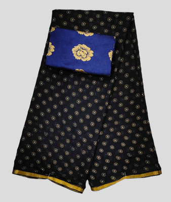 DIVYASHAKTI FASHION Polka Print Bollywood Chiffon Saree(Black)