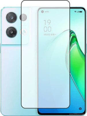 O2MG Edge To Edge Tempered Glass for OPPO Reno 8 5G(Pack of 1)