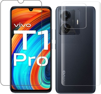 LOWCOST ASM Front and Back Tempered Glass for Vivo T1 Pro 5G, Vivo T1 Pro 5G Front and Back Screen Protector Ultra Thin Screen Protector(Pack of 3)