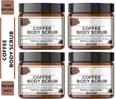 Happytree Organics Coffee Body Scrub for Body Whitening -Brightening Scrub(400 g)