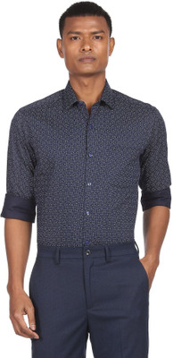 ARROW Men Printed Formal Blue Shirt