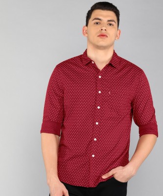 LEVI'S Men Printed Casual Red Shirt