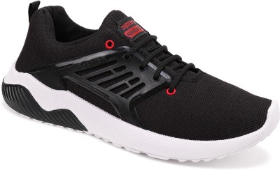 World Wear Footwear Trendy Stylish Comfortable & Lightweight, Sports Sneakers Shoes Running Shoes For Men(Black , 6)