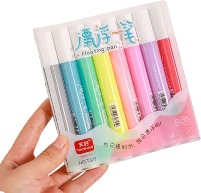 Ample Wings water floating pen fine Nib Sketch Pens(Set of 1, Multicolor)