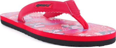 Sparx Women Flip Flops(Red , 4)