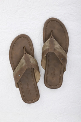 LOUIS PHILIPPE Men Flip Flops(Brown , 6)