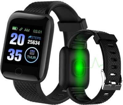 GPQ STORE 100%New Arrival Smart Health Tracker Watch Compatible With All Smartphones(Black Strap, Size : FREE)