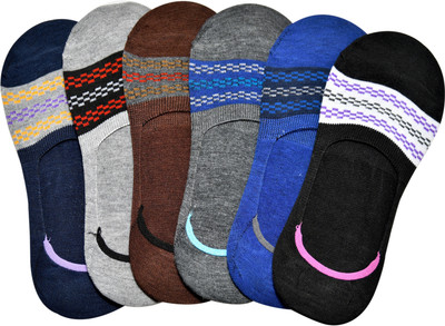 SOXSTER Unisex Embriodered Peds/Footie/No-Show(Pack of 6)