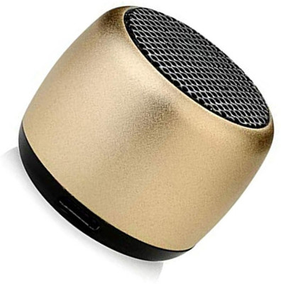 RECTITUDE Home Portable Outdoor Music Audio Hifi Hand Free Speaker 5 W Bluetooth Speaker(Gold, Stereo Channel)