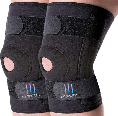 FY Sports Adjustable Cap Support Brace Sports Gym Running Arthritis Joint Pain Relief Knee Support(Black)