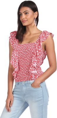 SUGR Casual Printed Women Red, White Top