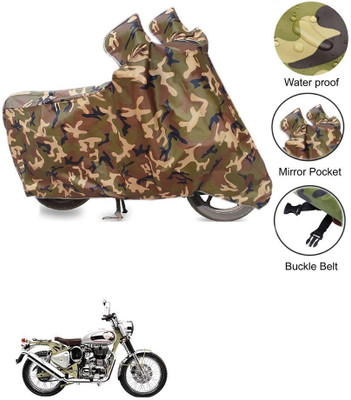 Znee Smart Waterproof Two Wheeler Cover for Royal Enfield(Bullet Trials 500, Multicolor)