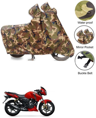 Znee Smart Waterproof Two Wheeler Cover for TVS(Apache RTR 160, Multicolor)