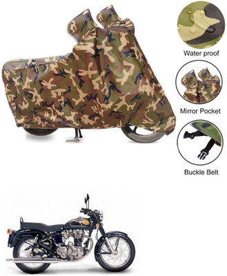 Znee Smart Waterproof Two Wheeler Cover for Royal Enfield(Twin spark, Multicolor)
