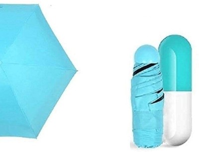 hari ram enterprise Foldable Mini Cute Capsule Umbrella with Cute Capsule Case umbrella Umbrella(Blue)