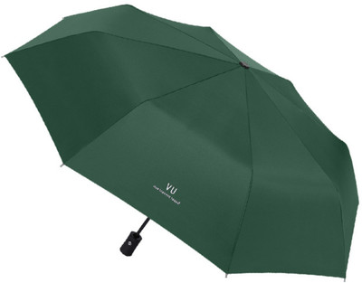 KEKEMI 3 Fold Automatic Plain Umbrella(Green)