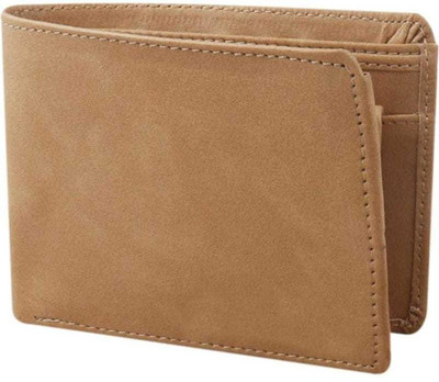 Sonrisa Men Casual Khaki Artificial Leather Wallet(5 Card Slots)